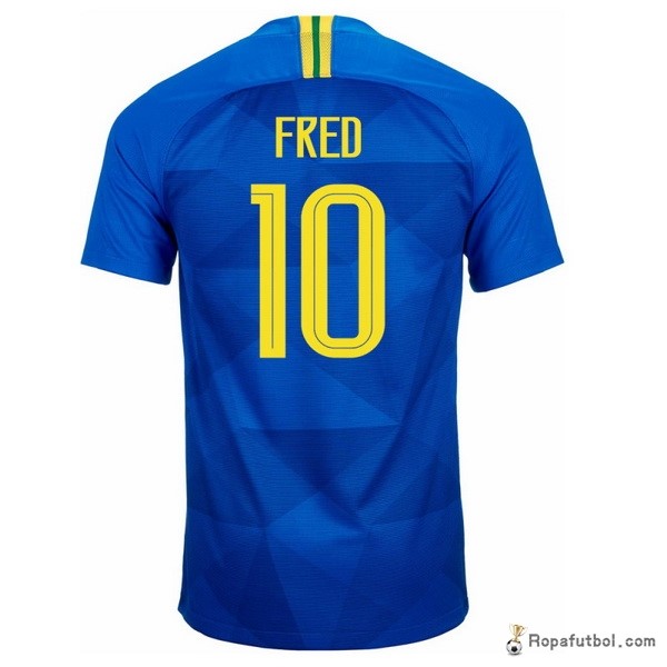 Camiseta Brasil Replica Segunda Ropa Fred 2018 Azul